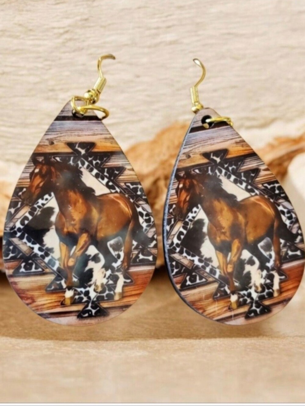 Horse Teardrop Earrings